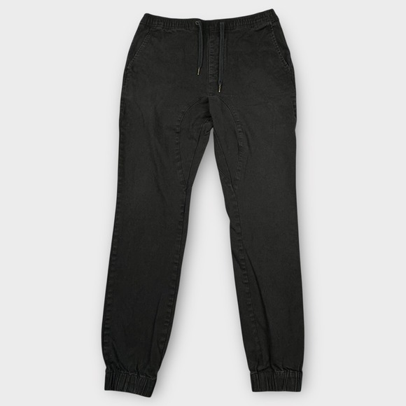 Zanerobe Pants Mens 36 Black Sureshot Jogger Elastic Waist Cuffed Casual Stretch - Picture 1 of 13